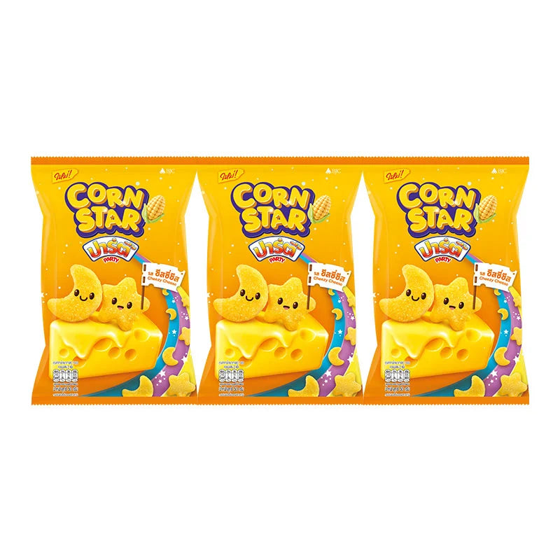 Party Corn Star Cheezy Cheese 50g x3