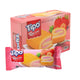 Assorted TIPO Mini Roll Cakes in strawberry flavor, 20g each, arranged in a tray with nine pieces on a white background.