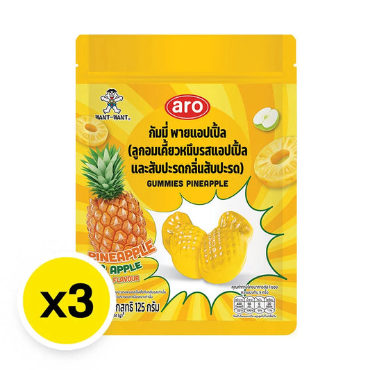 ARO Gummy Pineapple 125g x3