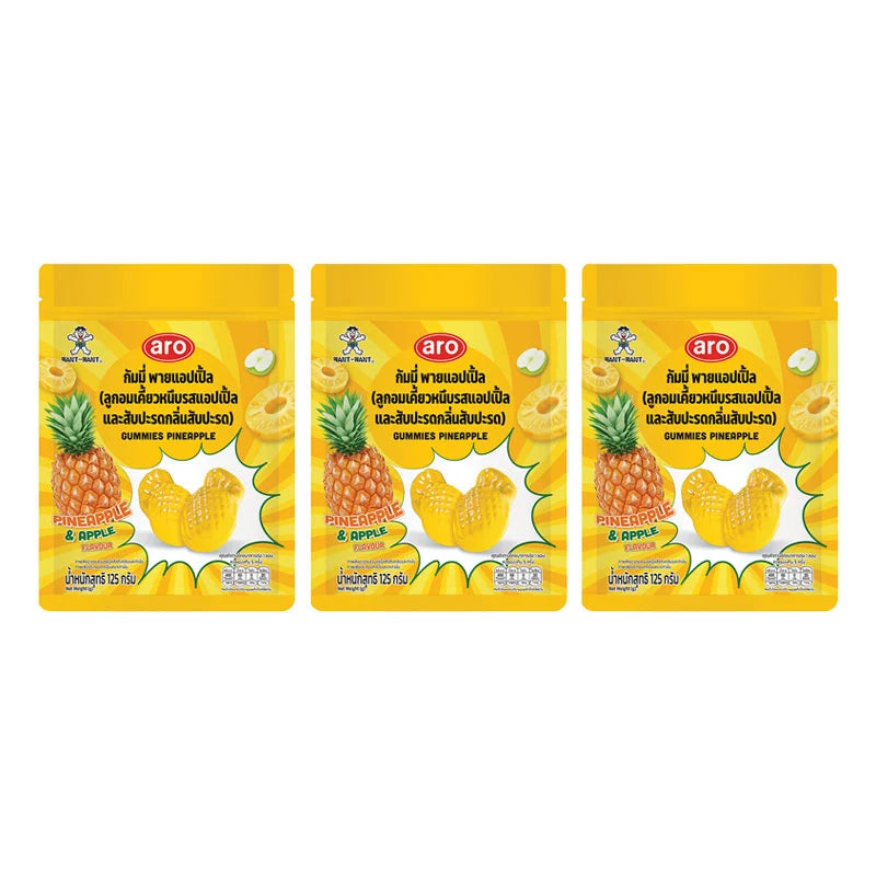 ARO Gummy Pineapple 125g x3