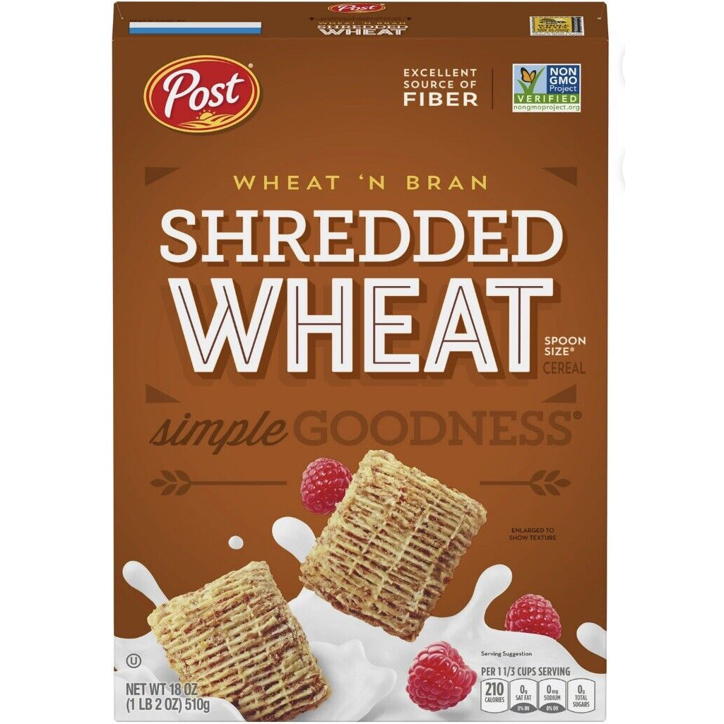 Post Shredded Wheat Wheat 'N Bran Cereal