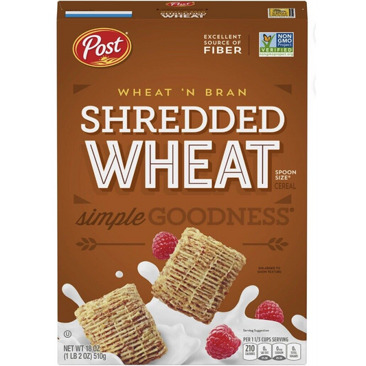 Post Shredded Wheat Wheat 'N Bran Cereal