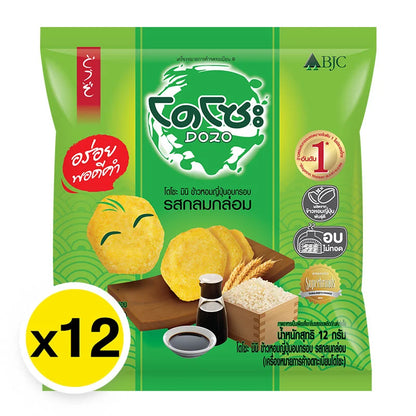 Dozo Mini Japanese Rice Cracker Original Flavor 12g x12
