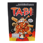 Spicy Japanese mix snack from Tabi Arare, featuring crunchy rice crackers and seasoned rice snack pieces in a colorful mix.