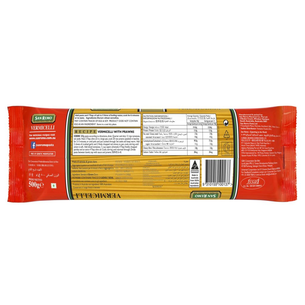 San Remo Vermicelli Pasta