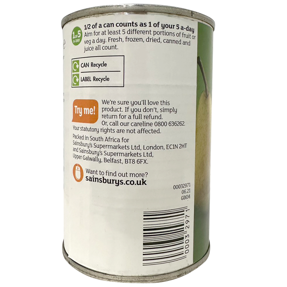 Sainsbury's Pear Halves In Fruit Juice