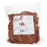 Sun dried tomatoes from Nature's Delight in a 1kg package, shown in a clear image of the dried, wrinkled tomato slices.