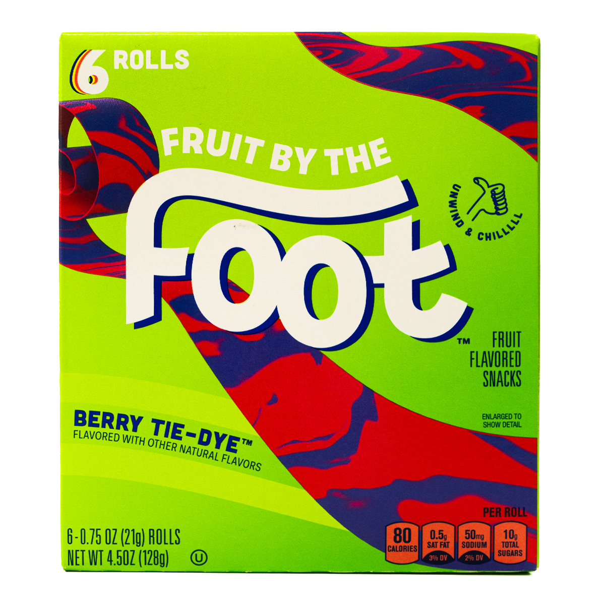 Fruit by the Foot Berry Tie Dye Fruit Snacks 6 Rolls