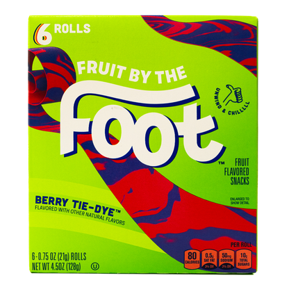 Fruit by the Foot Berry Tie Dye Fruit Snacks 6 Rolls