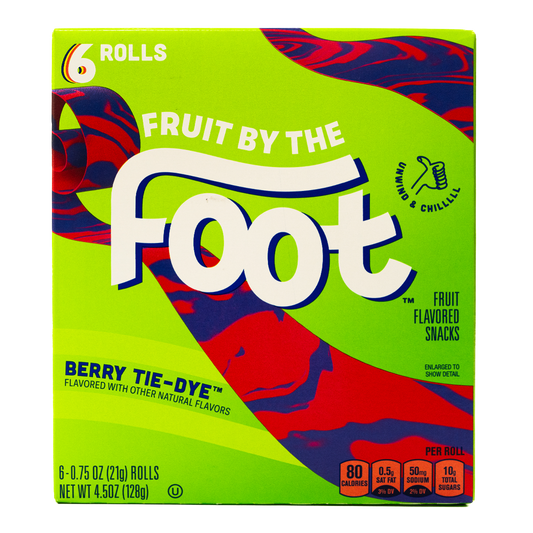 Fruit by the Foot Berry Tie Dye Fruit Snacks 6 Rolls