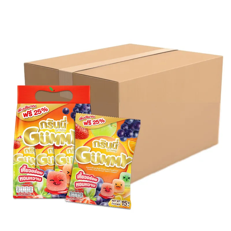 GRINNY VARIETY FRUITS FLAVOUR GELATIN DESSERT . (PACK 12PCS) X12