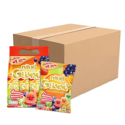 GRINNY VARIETY FRUITS FLAVOUR GELATIN DESSERT . (PACK 12PCS) X12