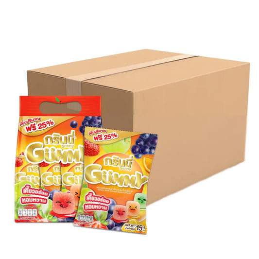GRINNY VARIETY FRUITS FLAVOUR GELATIN DESSERT . (PACK 12PCS) X12
