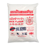Erawan Brand rice flour in 1kg package, dry grocery product with white fine rice flour visible in the image.