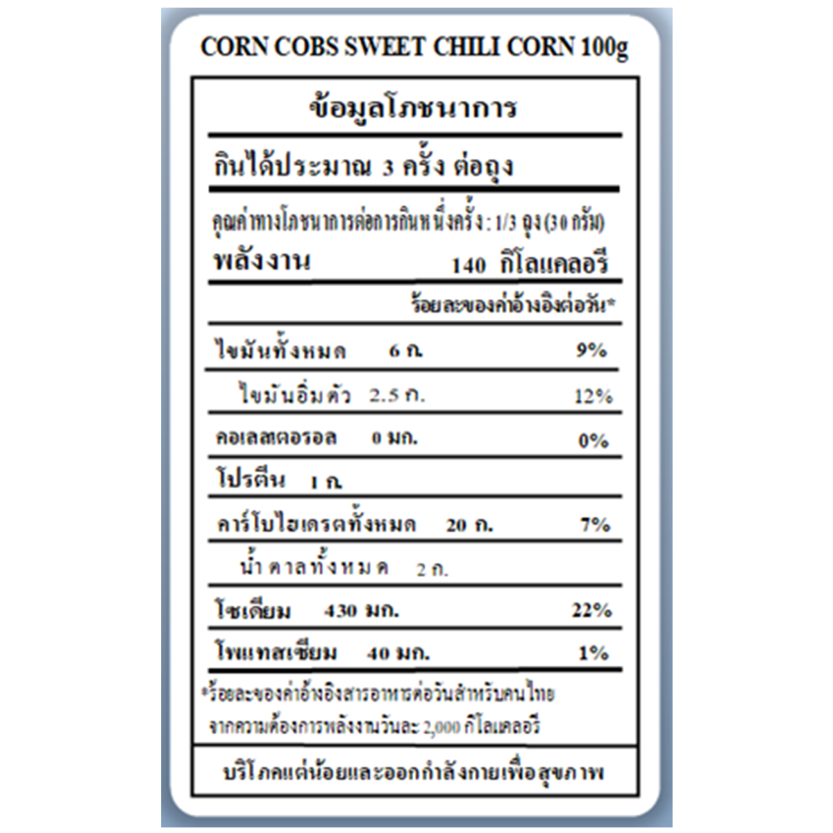 Snips Corn Cobs Sweet Chili Corn