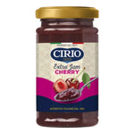 Cirio Exta Jam jar in dry grocery section, showcasing the product label and lid on a clean surface.