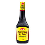 Haday Seasoning Soy Sauce 750ml bottle, dark liquid condiment for cooking and seasoning in dry grocery aisle.