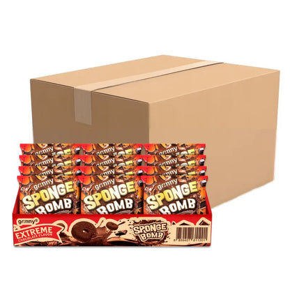 GRINNY SPONGE BOMB SNACK EXTREME CHOCOLATE FLAVOR . (PACK 12PCS)