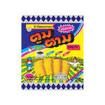 Toomtam Corn Crispy Tom Tum Chicken Soup flavored snack in a colorful package, showcasing crunchy corn snacks with spicy Tom Tum seasoning.