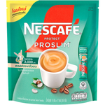 Nescafe 3in1 Protect Proslim instant coffee drink sachet with coffee, creamer, and sugar in a convenient package.