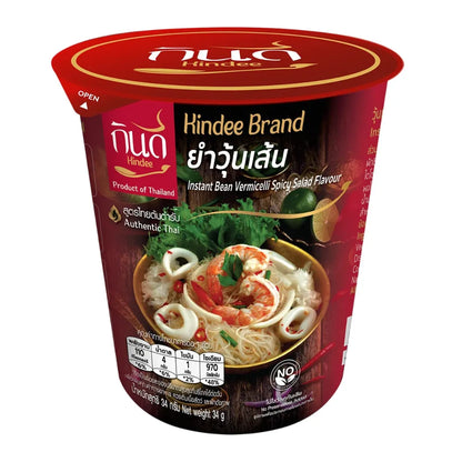 Kindee Kin Dee Ready-to-eat Glass Noodle Salad Cup 34g x6
