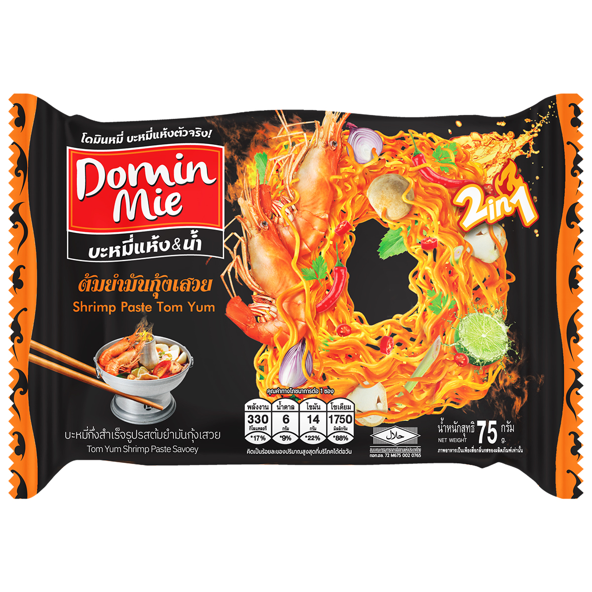 Domin Mie 2 In 1 Shrimp Pastra Tom Yum