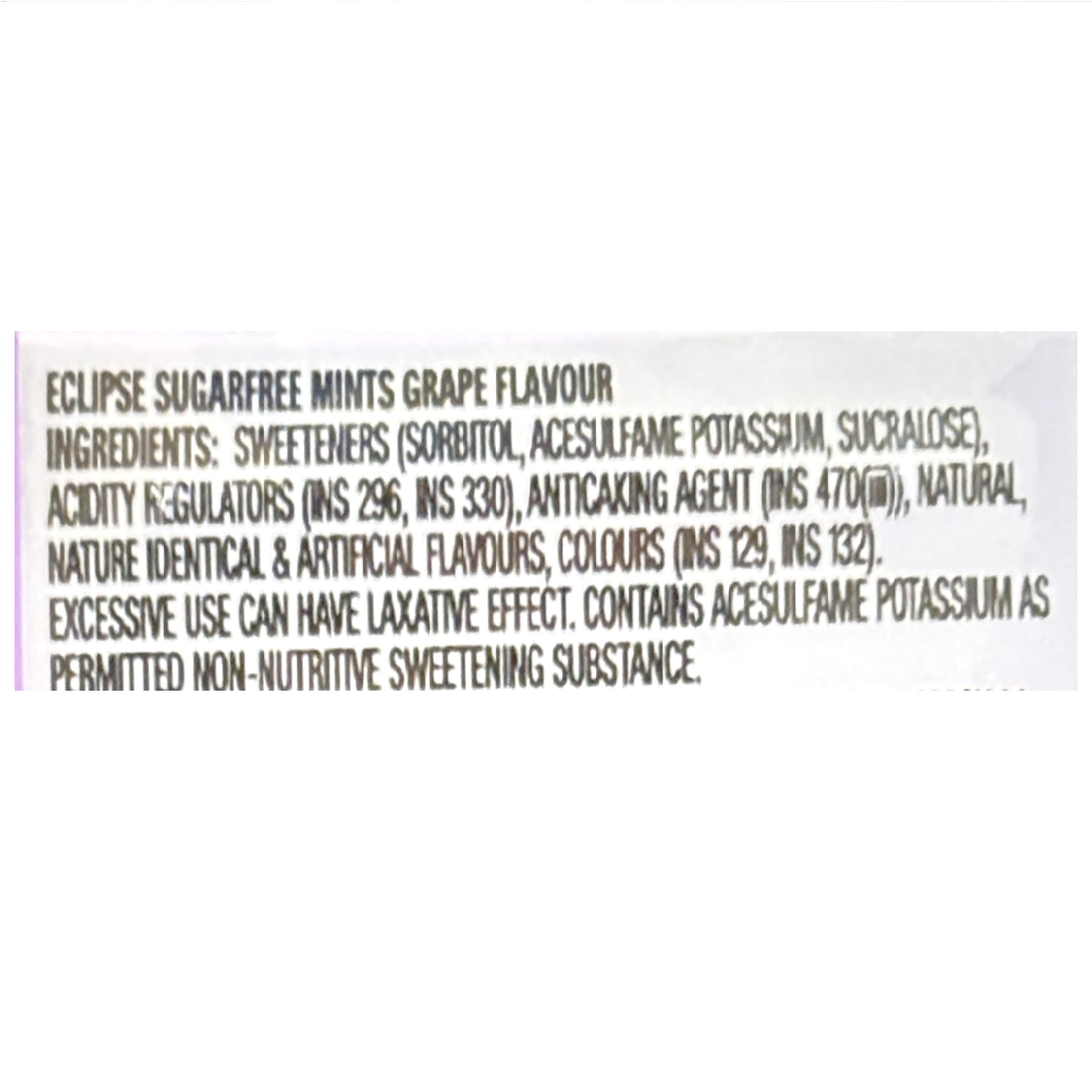 Wrigleys Eclipse Sugarfree Mints : Grape Flavor