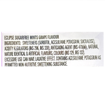 Wrigleys Eclipse Sugarfree Mints : Grape Flavor