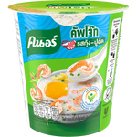 Knorr Instant Jasmine Rice Porridge with shrimp and crab stick flavor, packaged in a grocery product image.