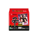 Nongshim Shin Ramyun dry grocery package featuring spicy instant ramen noodles with flavorful seasoning.