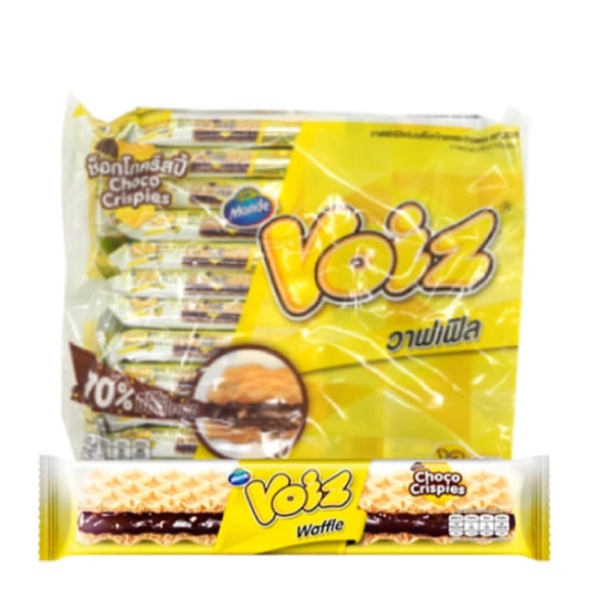 VOIZ Crunch Choco Crispy snack pack, 21g, featuring chocolate and crispy rice for a sweet, crunchy treat.