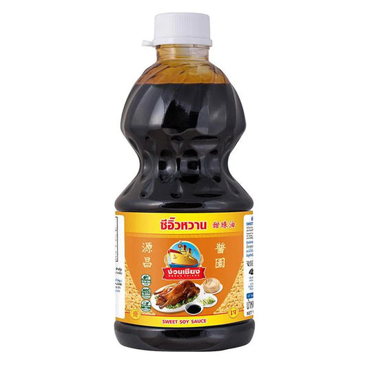 NGUAN CHIANG Sweet Soy Sauce 2.7 kg bottle, dark and glossy, with label showing brand and product details.
