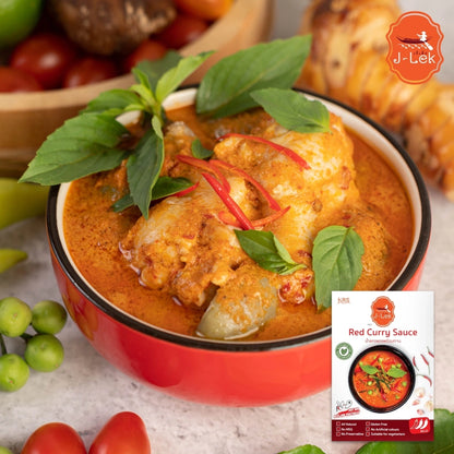 J-lek Jae Lek Ready-to-eat Red Curry Paste Packets 250g