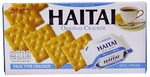 Hai Tai Ace Cracker confectionery snack, golden crispy cracker with textured surface, shown in close-up.