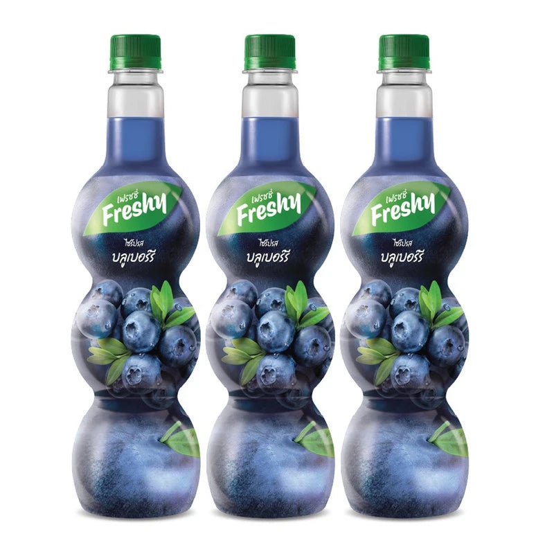 FRESHY Syrup Blueberry Flavoured 710ml x3