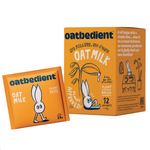 Oatbedient Original Oatmilk in a carton, creamy plant-based dairy alternative, suitable for coffee, cereal, and baking.