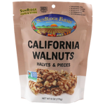 Sunridge Farms Walnut halves and pieces in a clear bowl, perfect for snacking or baking, showcasing fresh, crunchy walnuts.