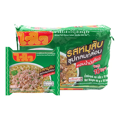 WAIWAI Instant Noodle Minced Pork 10 Pcs 60g