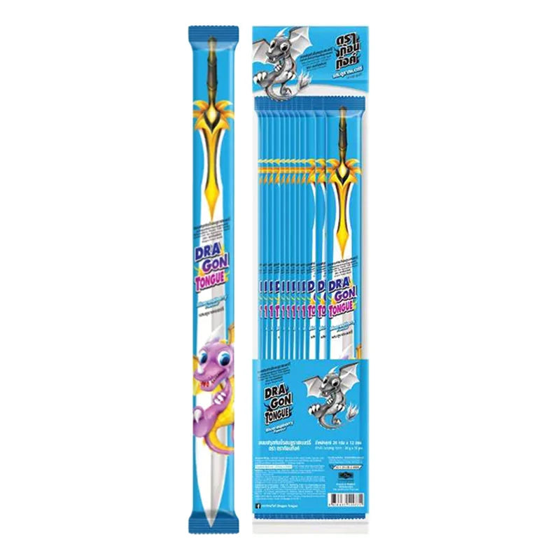 DRAGON TONGUE Gummy Blue Raspberry 12 Pcs 20g
