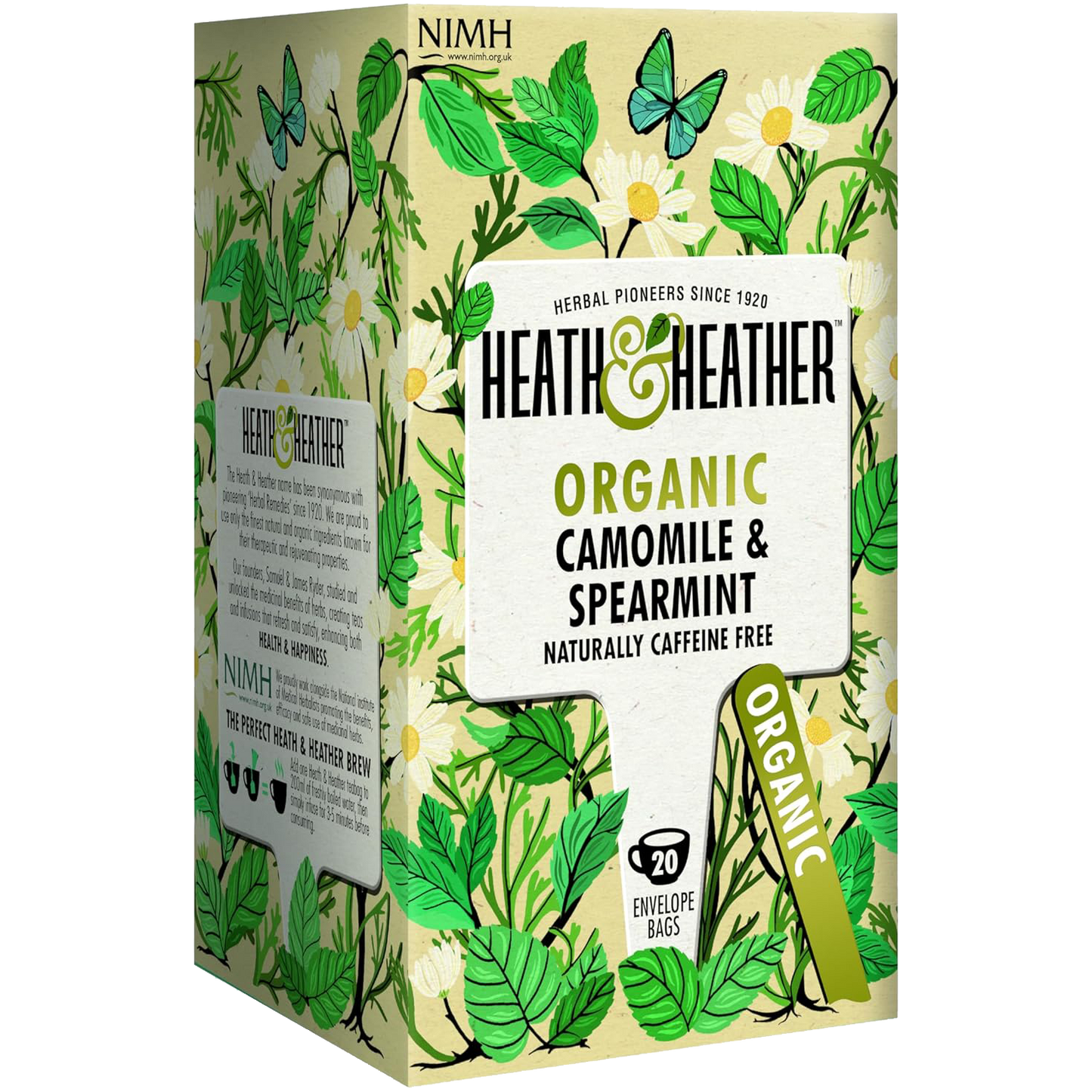 Heath & Heather Organic Camomile & Spearmint Tea