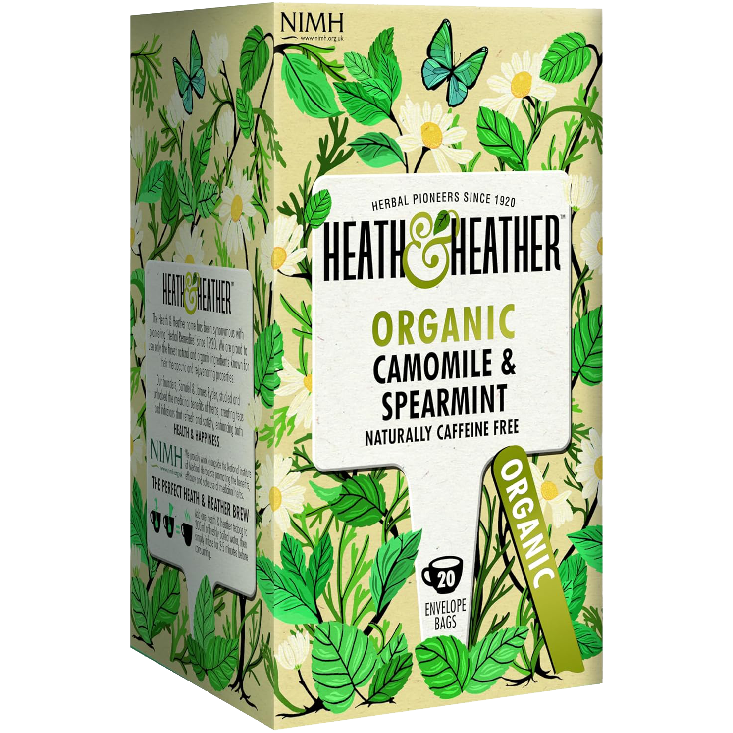 Heath & Heather Organic Camomile & Spearmint Tea