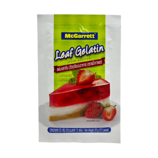 MCGARRETT Gelatin Sheets . Bloom 210-230 20g