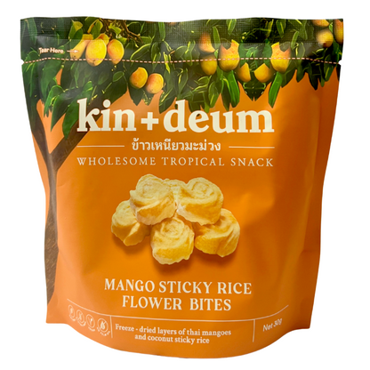 Kin Deum Thai Mango Sticky Rice Flower Bites