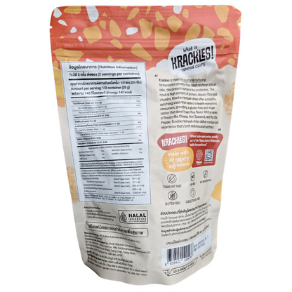 Krackles Tempeh Chips Cheddar Cheese Flavor