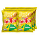 TASTO Wavy Crispy Potato Chips in 42g pack, showing golden, wavy potato chips with crispy texture in a stack.