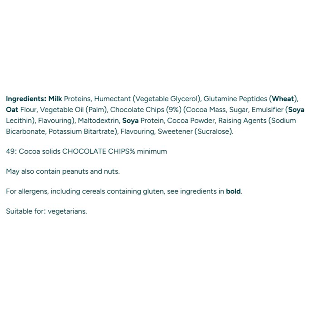 Protein Brownie Chocolate Chip