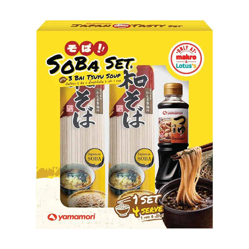 YAMAMORI Set Soba + 3 Bai Tsuyu Soup 400g