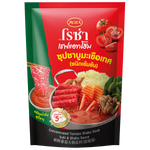 Roza Tomato Shabu Soup in a bowl, featuring fresh tomato slices and broth, ready for serving.