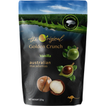 Golden crunch macadamias from The Original Vanilla Vanilla, a confectionery snack with a crispy, caramelized coating and nutty flavor.