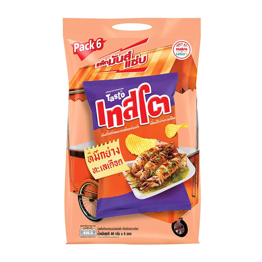 TASTO Potato Rock Chips Grilled Seafood Sauce 40g x6